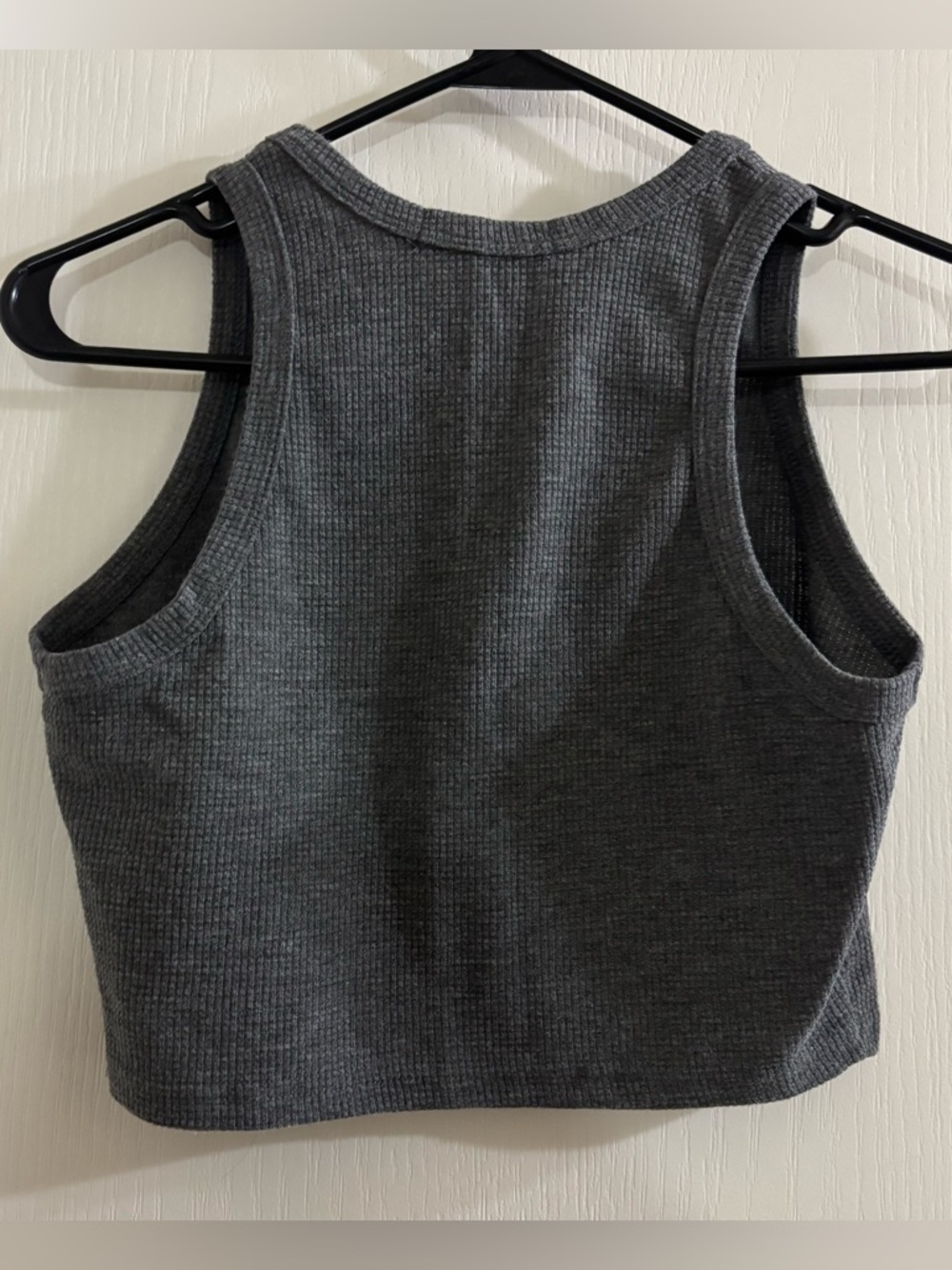 Automet Dark Gray Ribbed Crop Tank - Picture 3 of 3